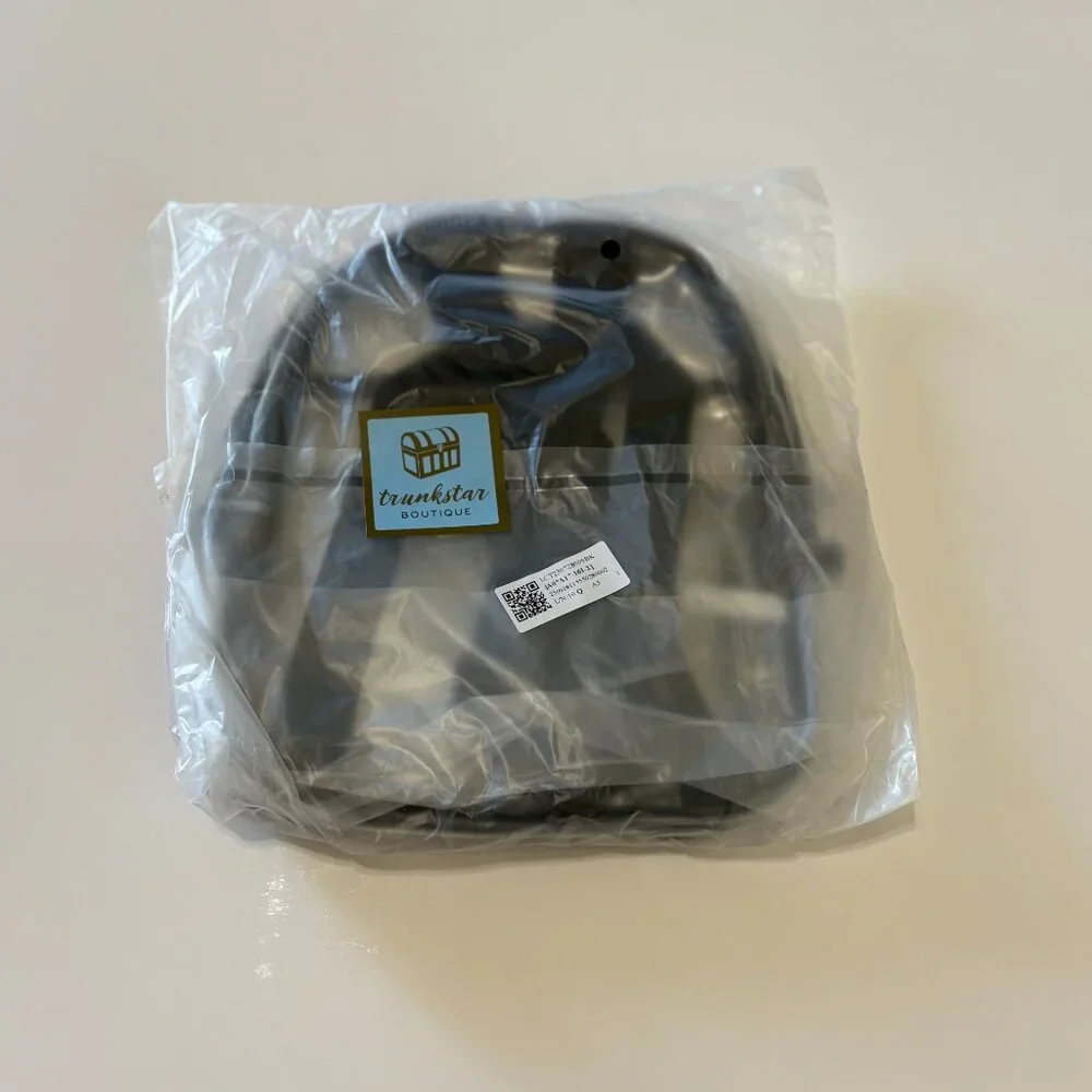 Clear - Transparent Small Backpack With Black Straps -Security Approved - NWT